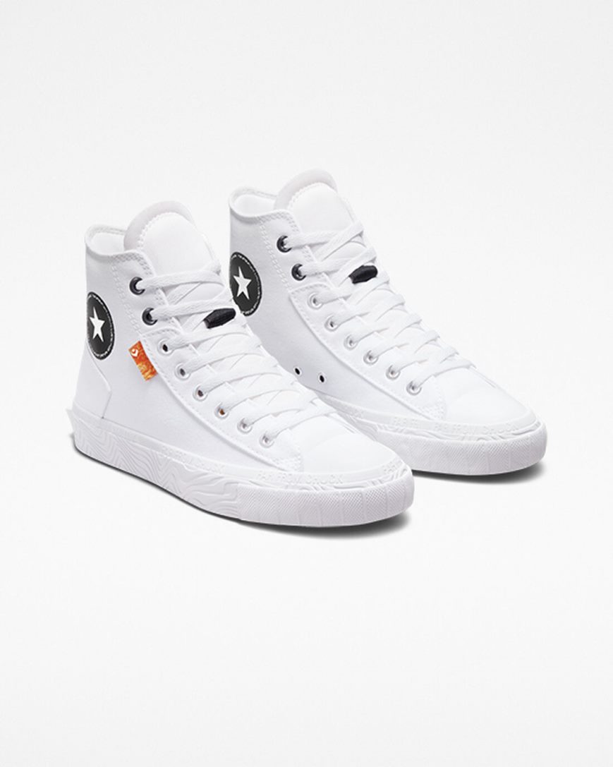 Women's Converse Chuck Taylor Alt Star Canvas High Top Shoes White / Black / White | AU 01394X